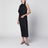 Midnight Blue One-Shoulder Midi Dress