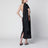 Midnight Blue One-Shoulder Midi Dress