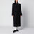 Black virgin wool coat with Pankou fastening