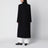 Black virgin wool coat with Pankou fastening