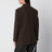 Oversized blazer in brown checked wool