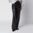 Brown leather wide-leg trousers
