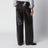 Brown leather wide-leg trousers