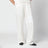 Cream silk wide-leg trousers