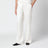 Cream silk wide-leg trousers