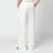 Cream silk wide-leg trousers