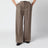 Brown virgin wool wide-leg trousers