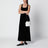Black velvet long dress