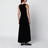 Black velvet long dress
