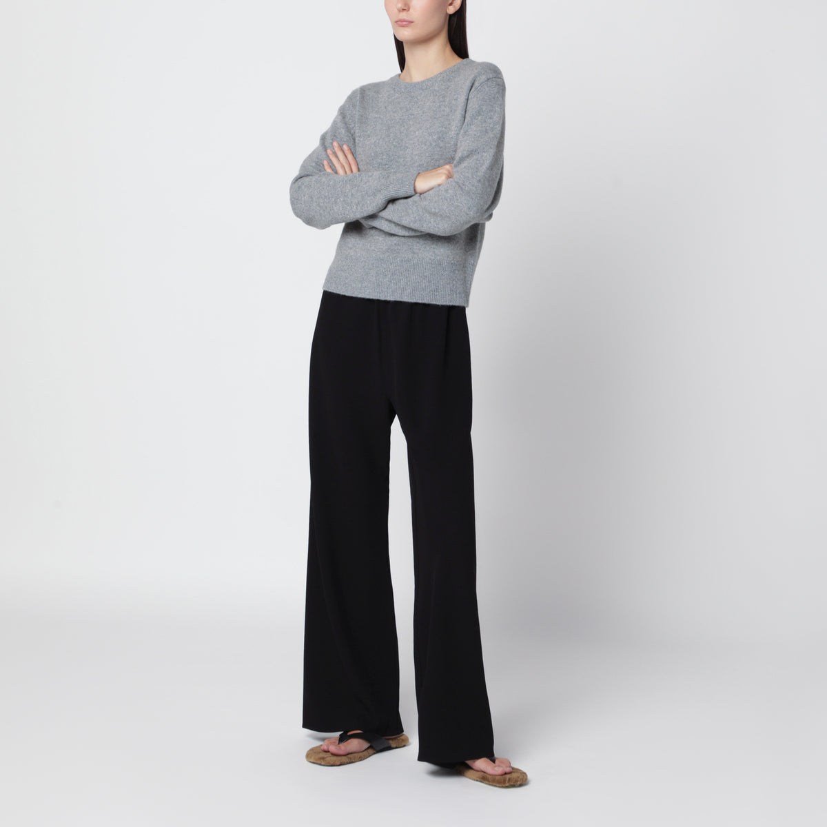 Maglione Jeanne grigio in cashmere