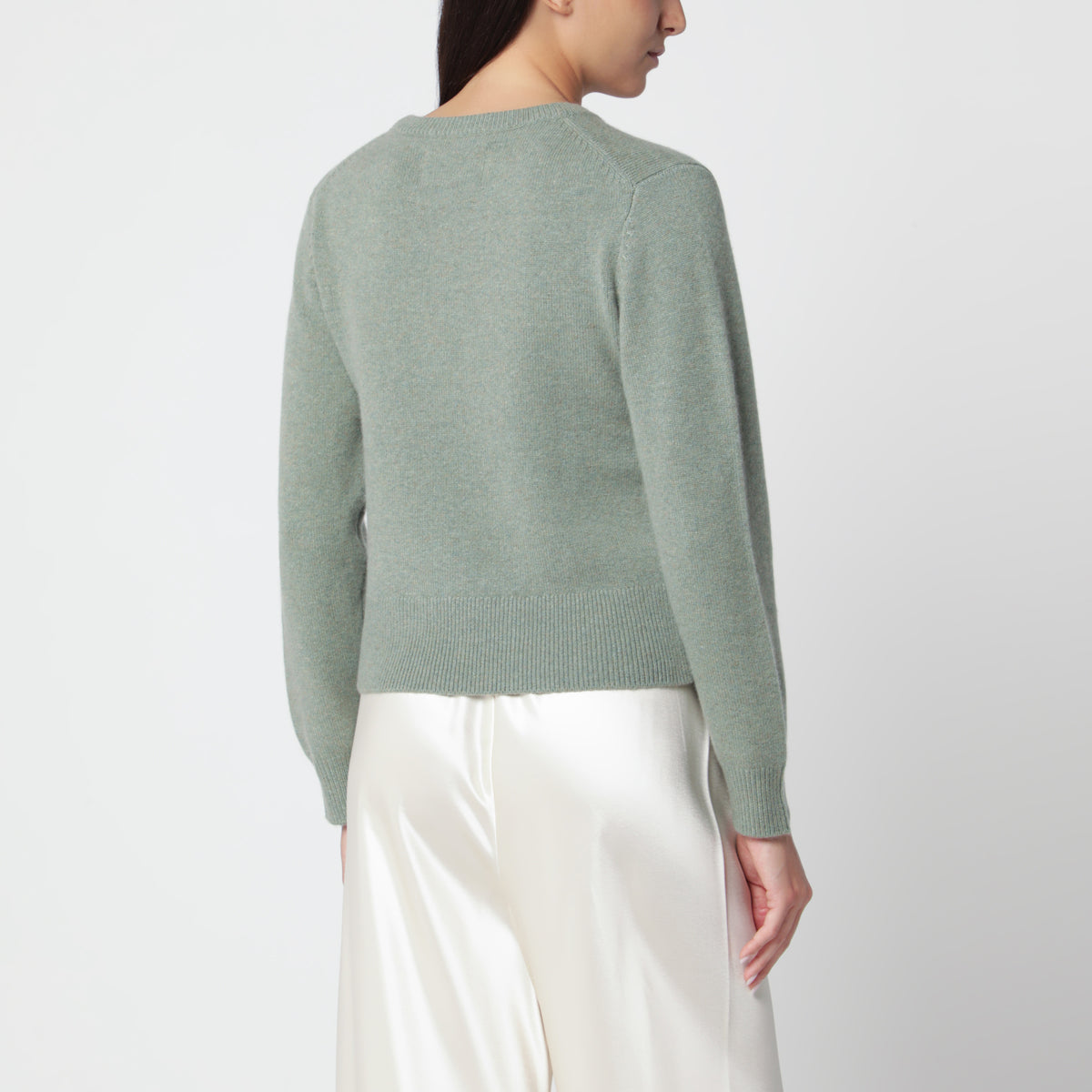 Grey green Jeanne sweater in cashmere