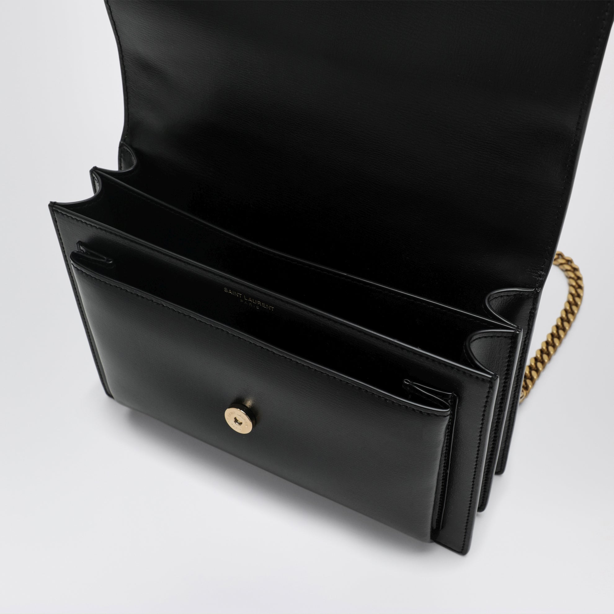 Black Medium Sunset Smooth Leather Bag