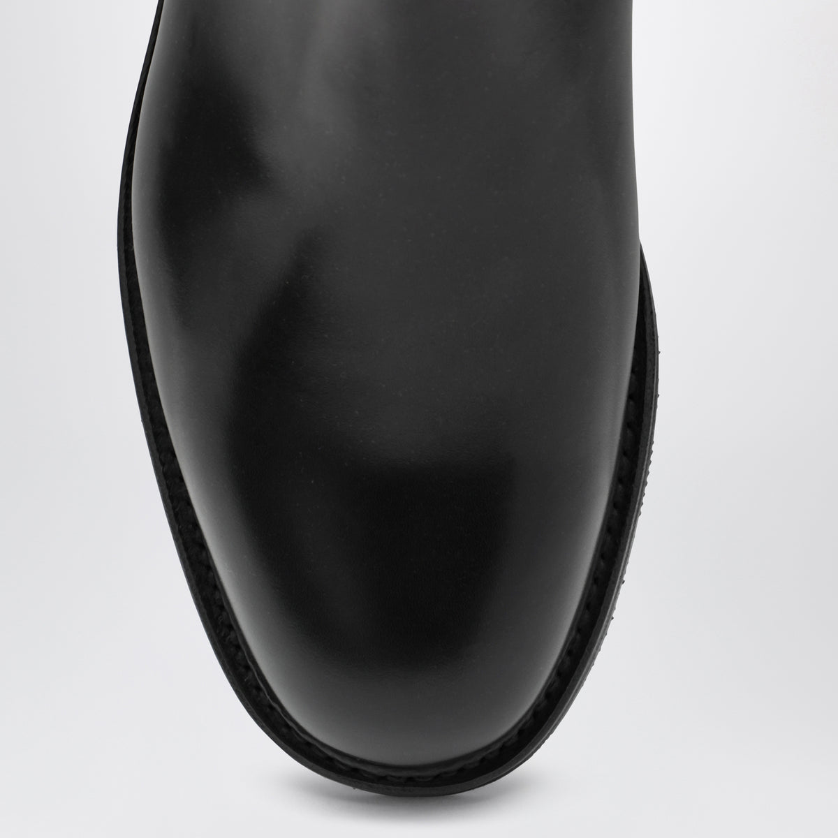 Black leather Chelsea boots