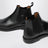 Black leather Chelsea boots