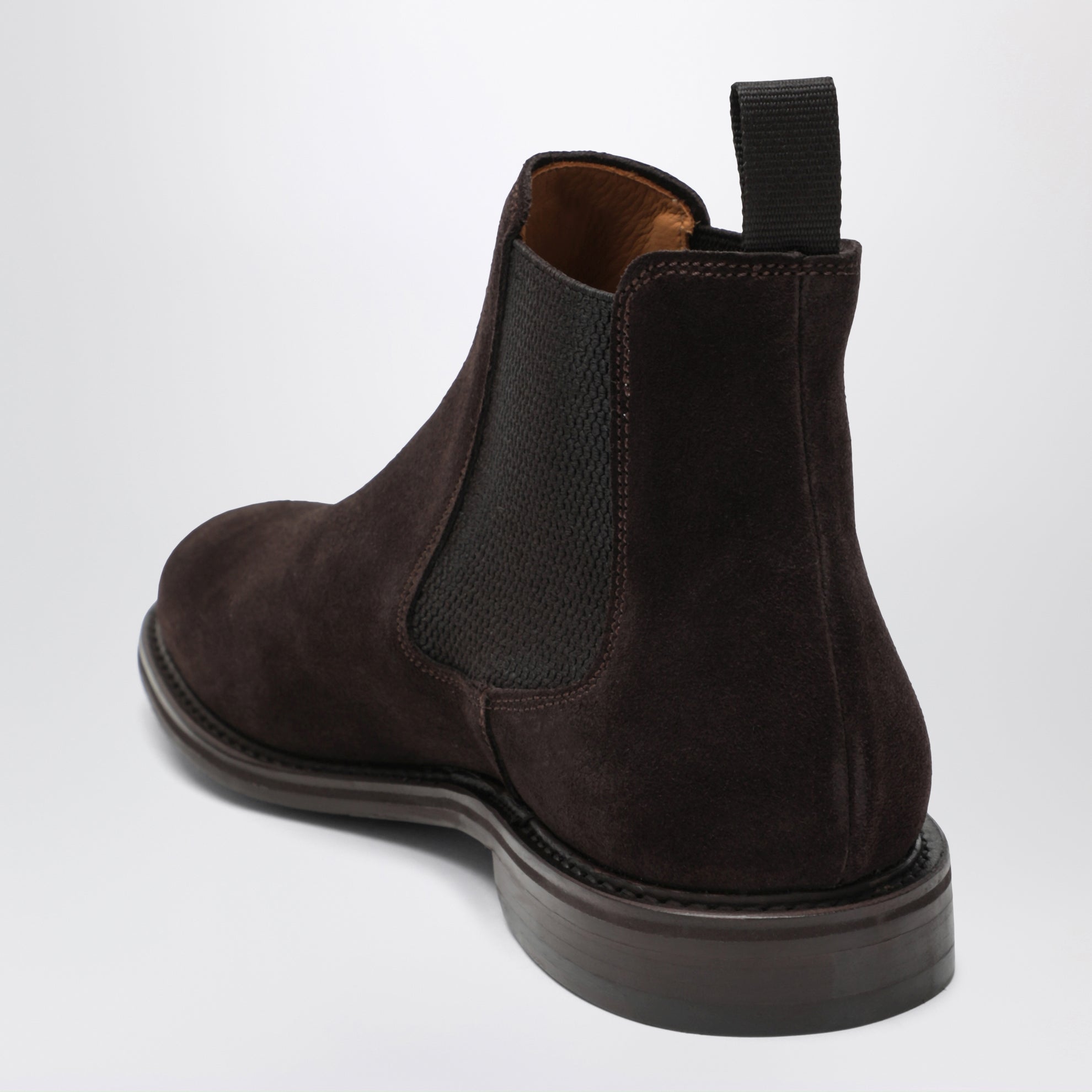 Bottines Chelsea marron en daim
