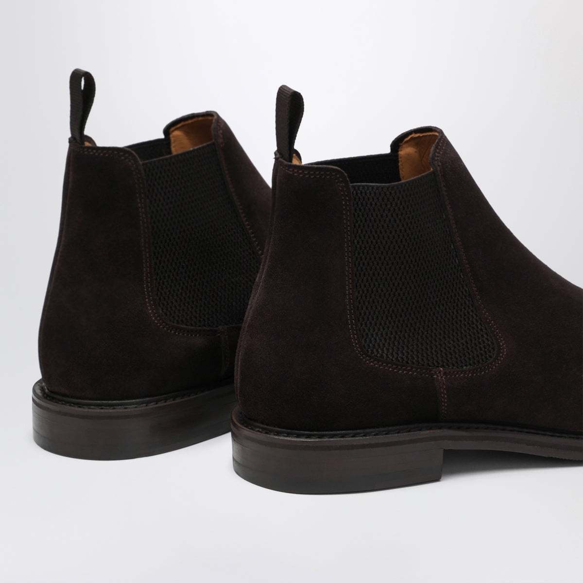 Bottines Chelsea marron en daim