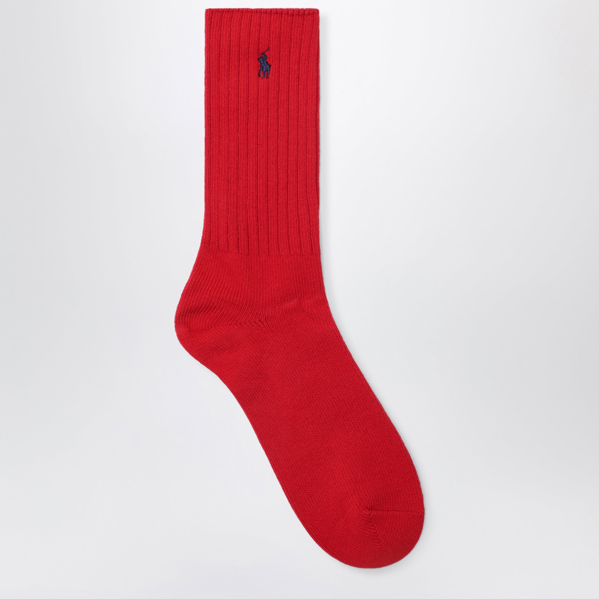 Calzini con logo in misto cotone neri/rossi