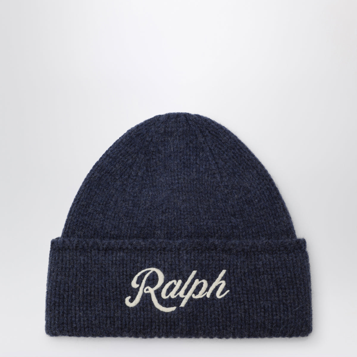 Navy blue beanie in wool blend