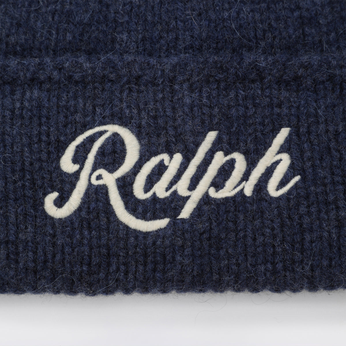 Navy blue beanie in wool blend