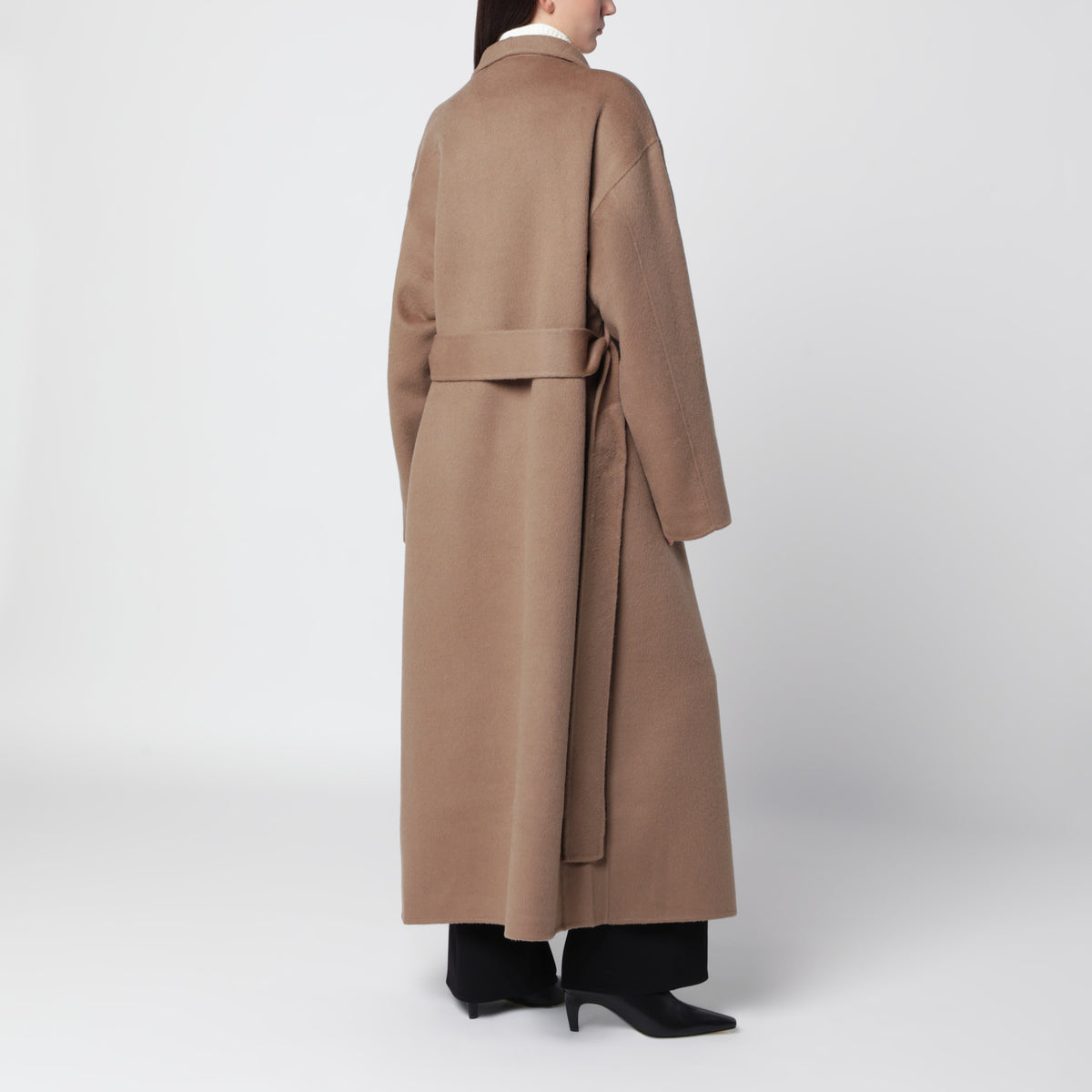 Cappotto Mara color tan in lana double-face