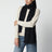 Sciarpa blu navy in lana e cashmere a trecce