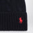 Strickmütze mit Logo aus Wolle und Kaschmir in Navy