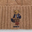 Berretto Polo Bear color cammello in lana