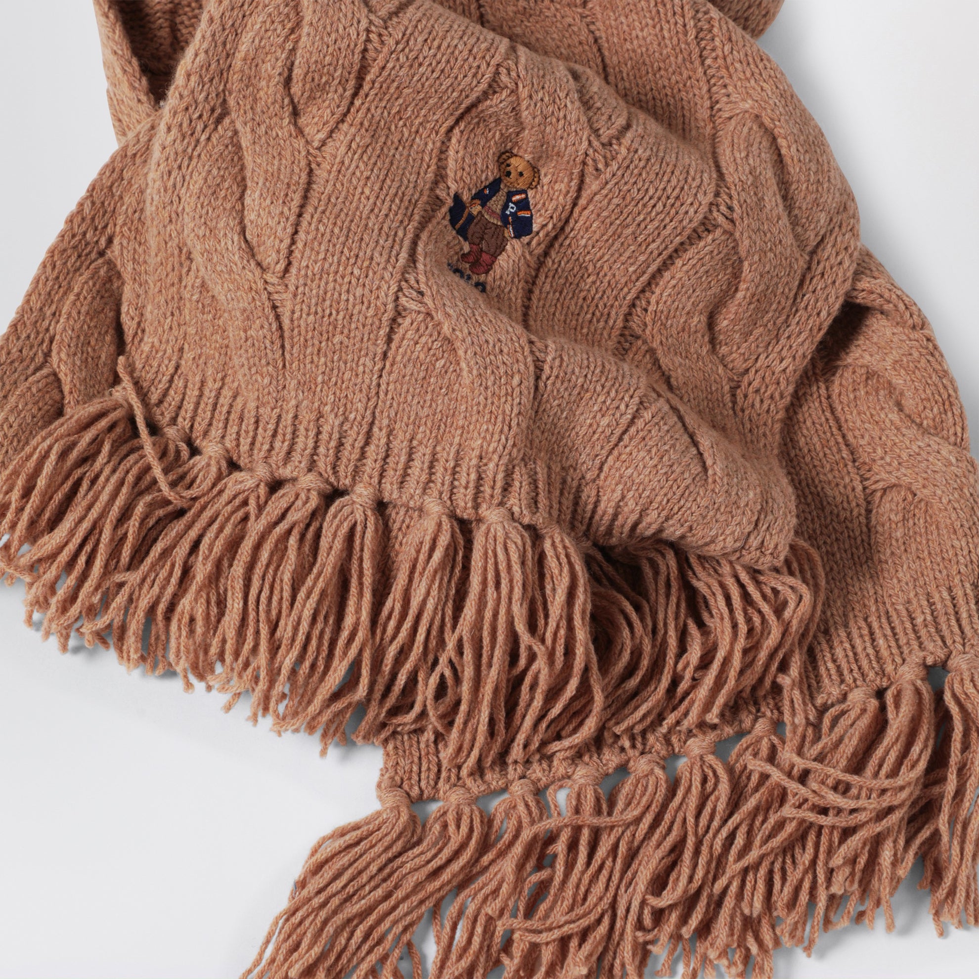 Polo-Bear-Schal in Chunky-Strick aus Wolle