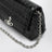 Black Hazel bag in croc-effect patent leather