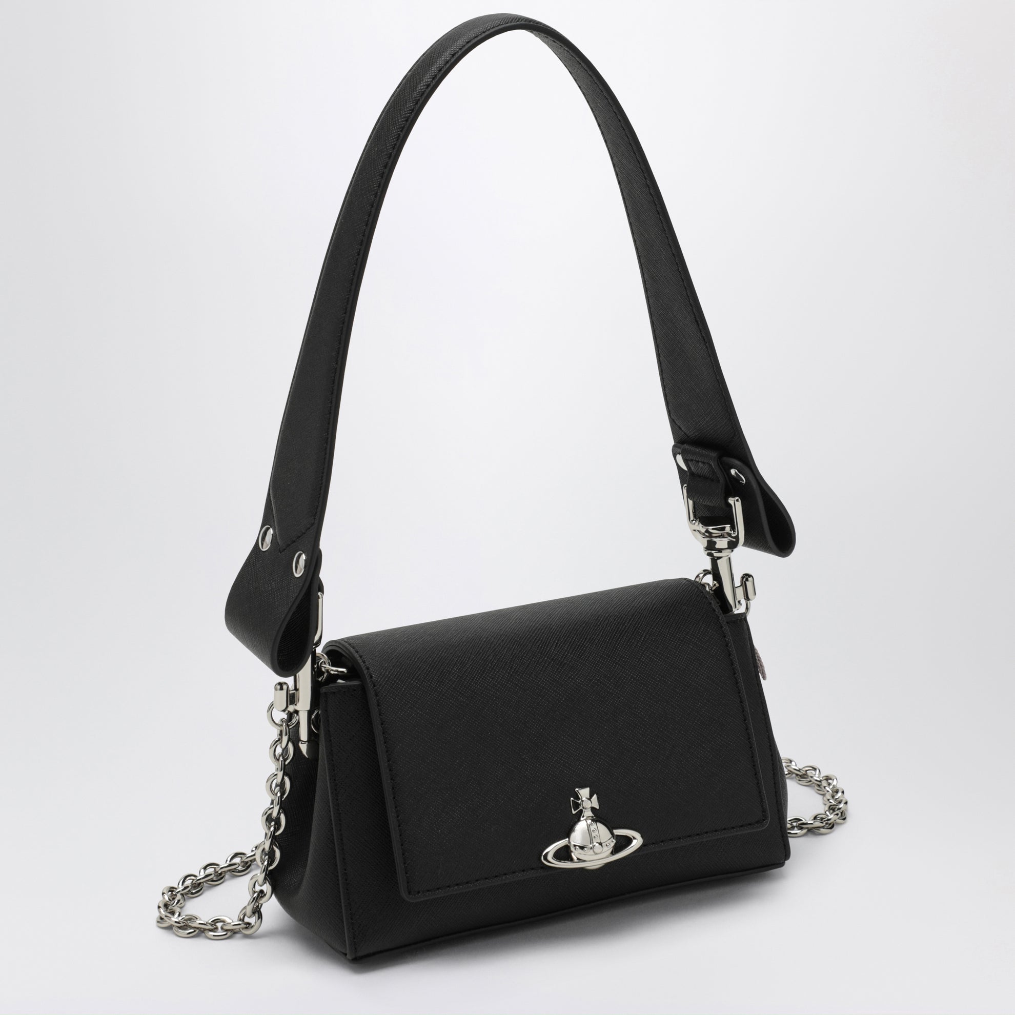 Borsa misura piccola Hazel nera in pelle