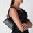 Hazel Small Black Faux Leather Shoulder Bag