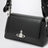 Hazel Small Black Faux Leather Shoulder Bag