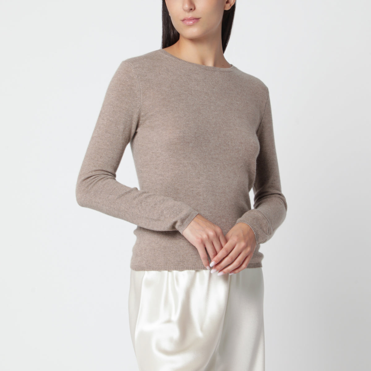 Pull Awa beige en cachemire