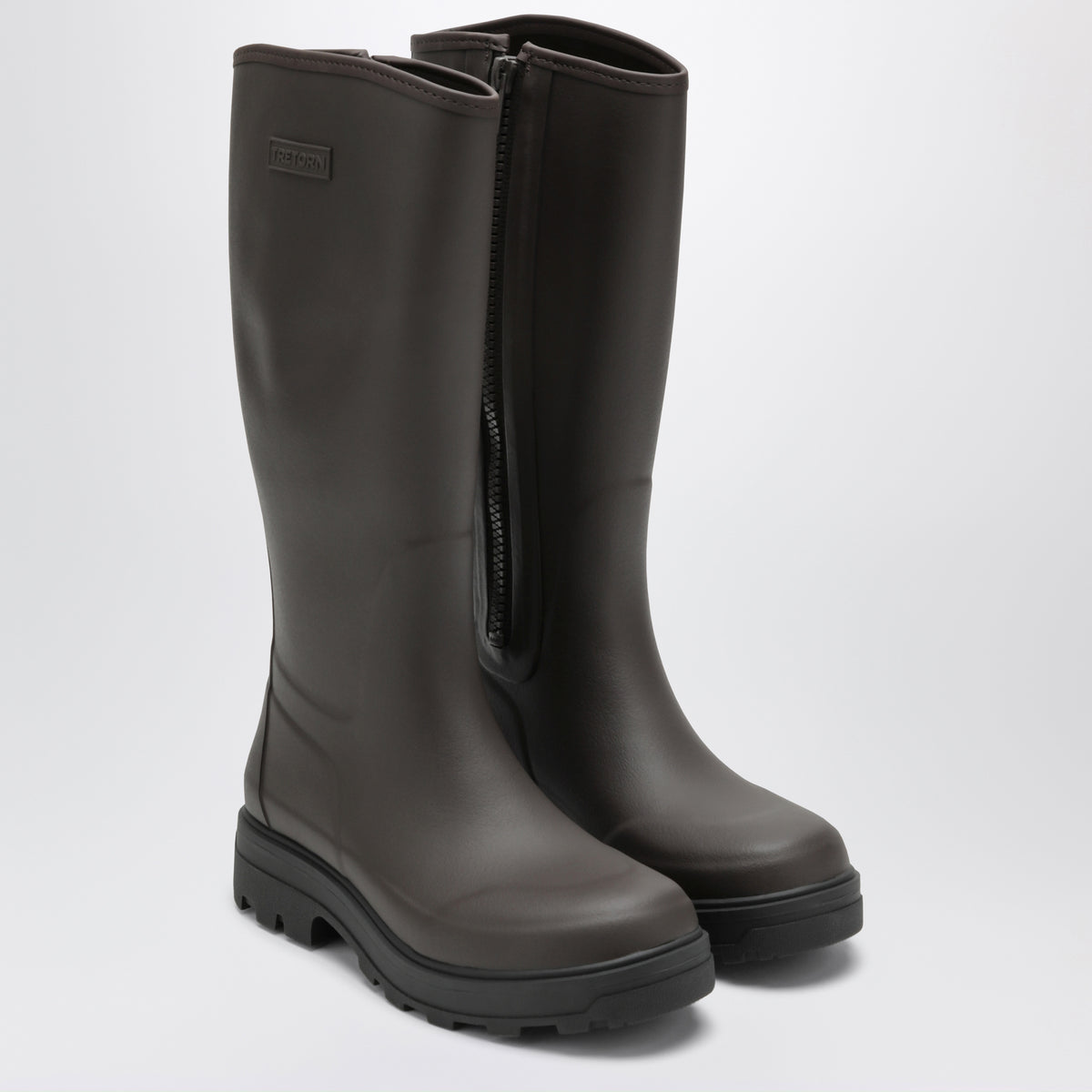 Bottes Halla marron chocolat en caoutchouc