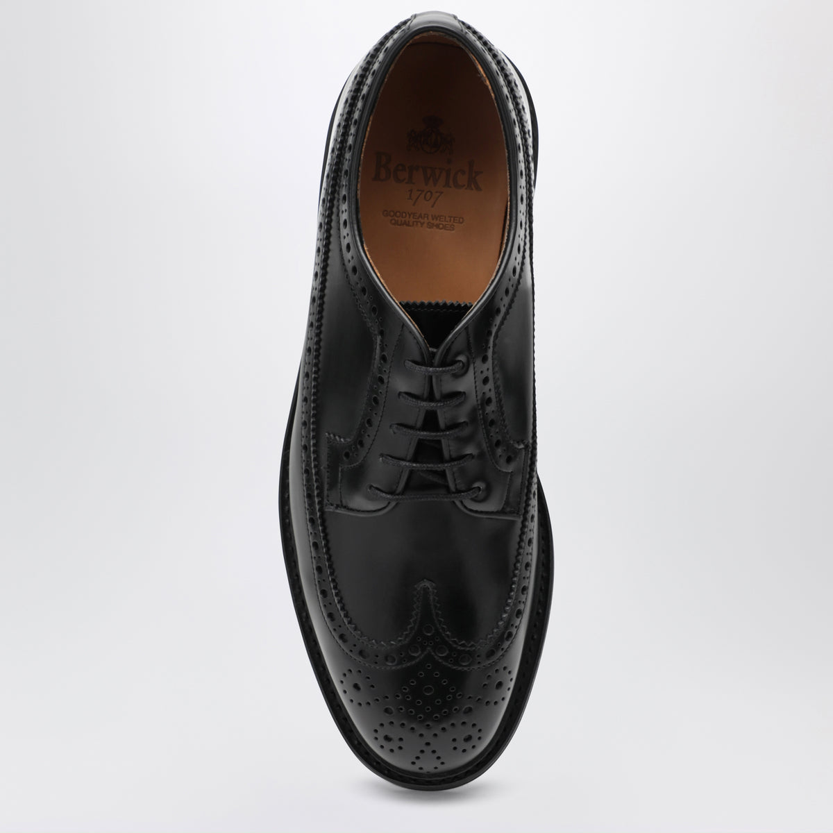 Chaussures Derby noires en cuir