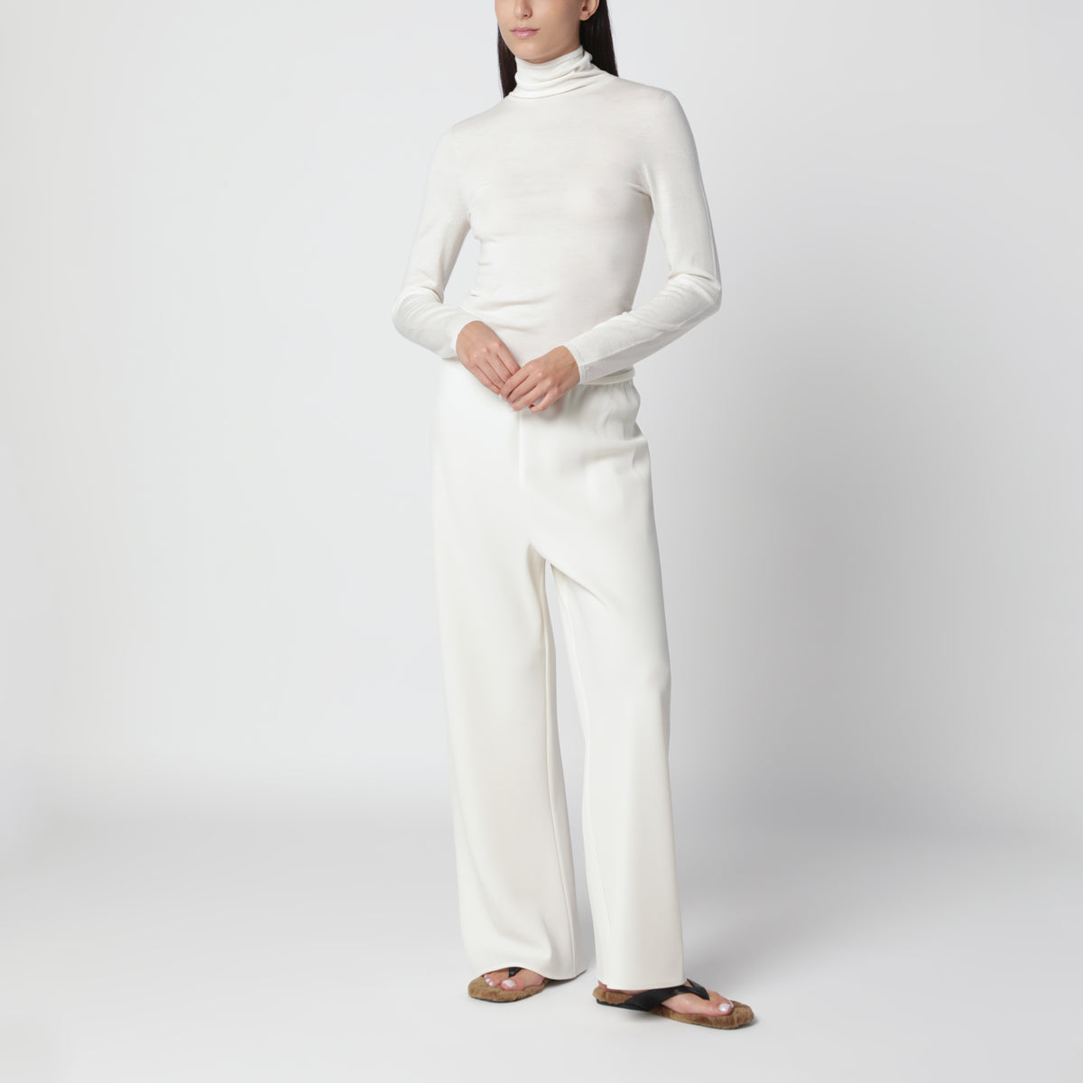 Farra cremefarbener Kaschmir-Rollkragenpullover