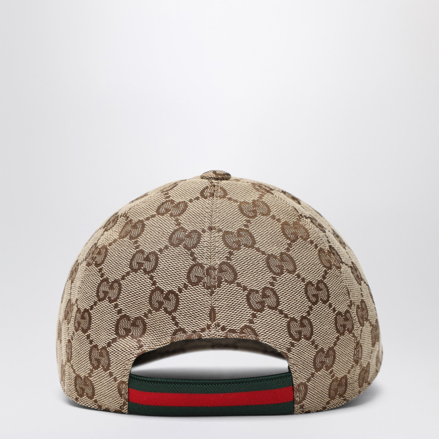 Casquette de baseball en tissu GG beige et ébène