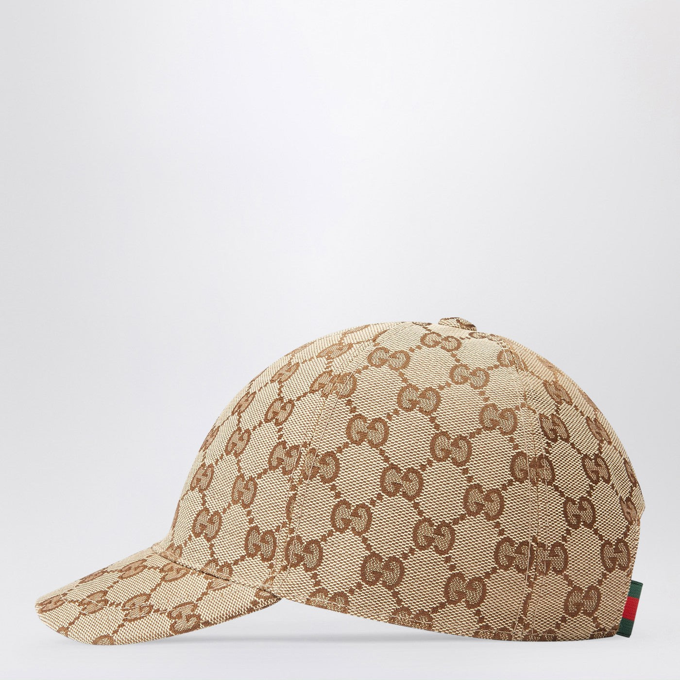 Baseballcap aus Original-GG-Gewebe in Beige und Ebenholz