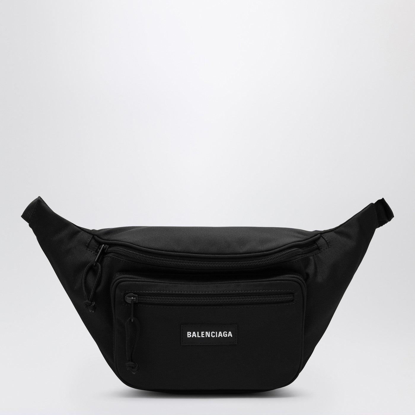 BALENCIAGA Explorer black nylon belt bag with logo | TheDoubleF