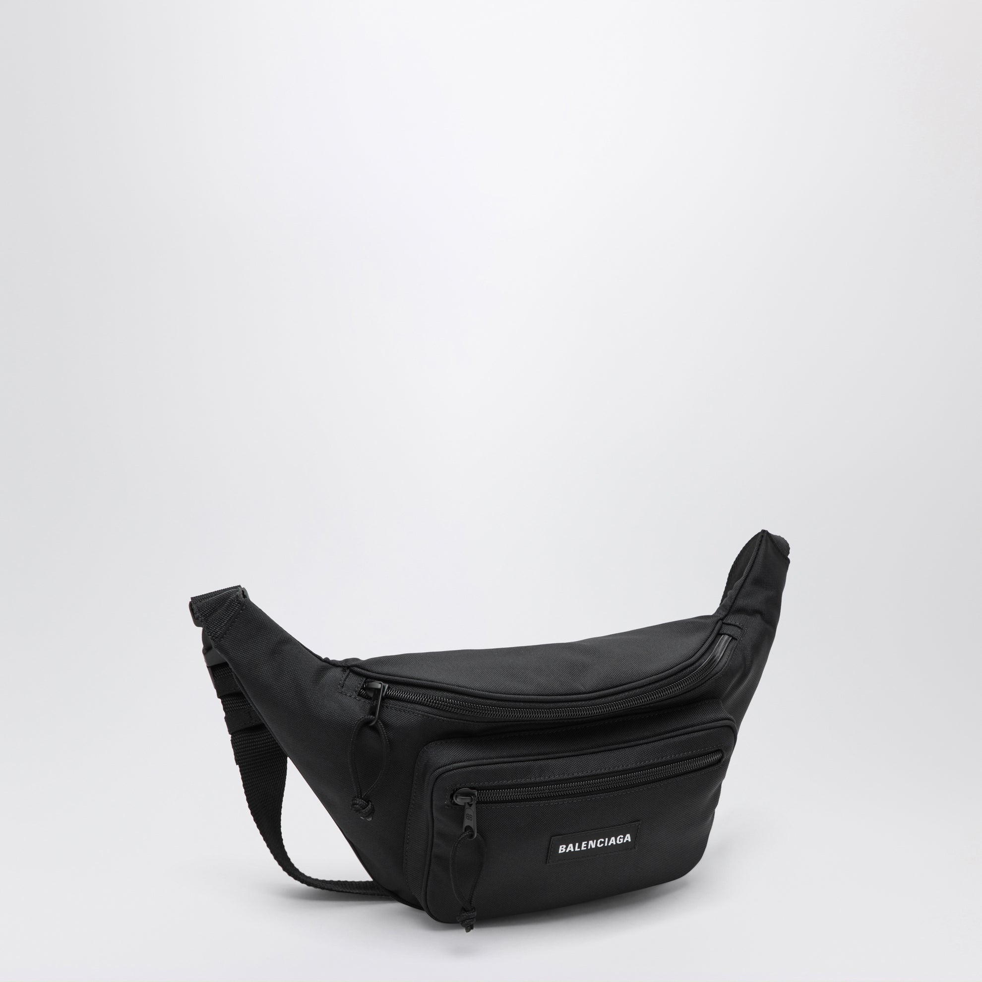 Sac banane Explorer en nylon noir avec logo