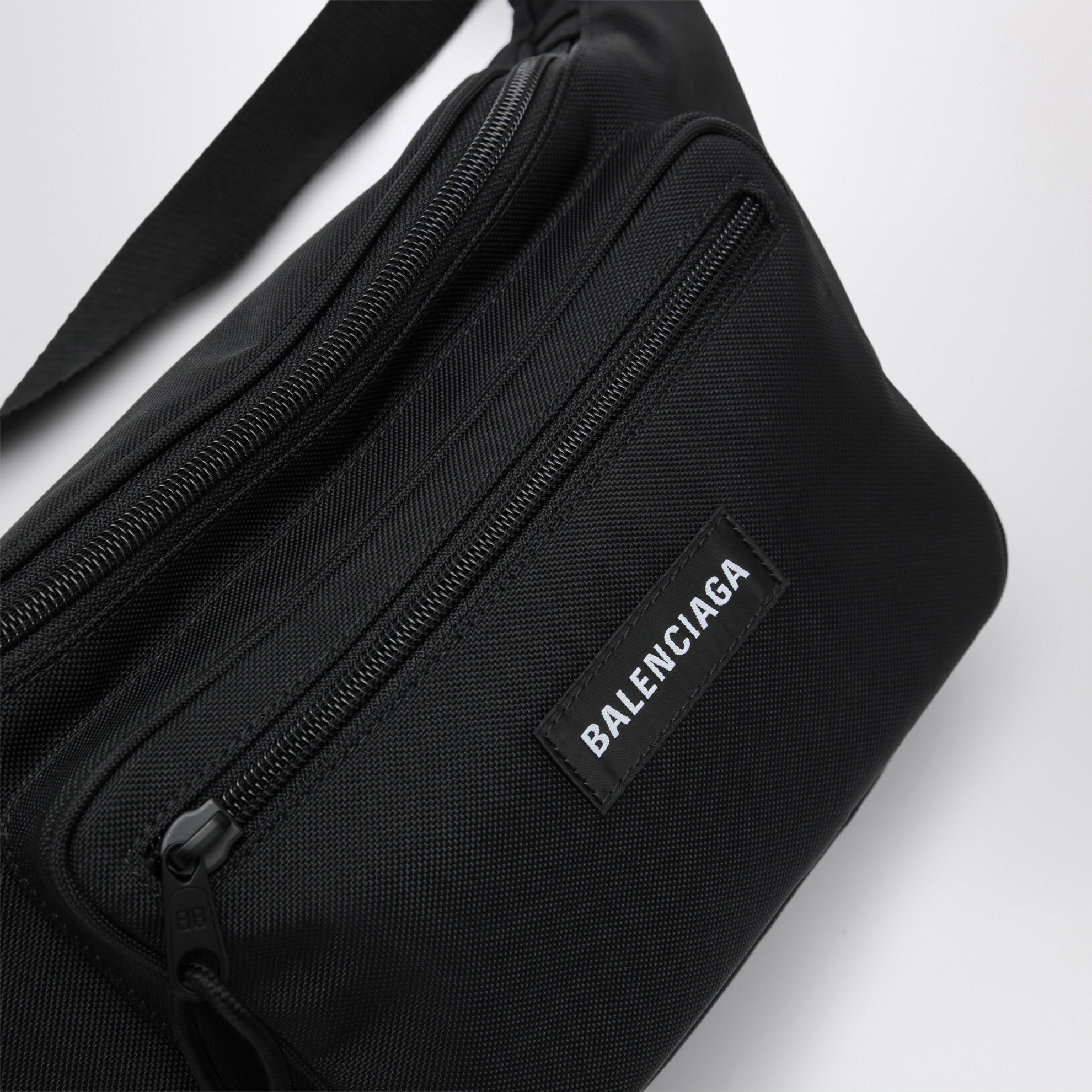 Sac banane Explorer en nylon noir avec logo