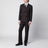 Brown double-breasted suit in wool