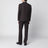 Brown double-breasted suit in wool