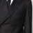 Brown double-breasted suit in wool