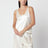 Top Romy color vaniglia in raso