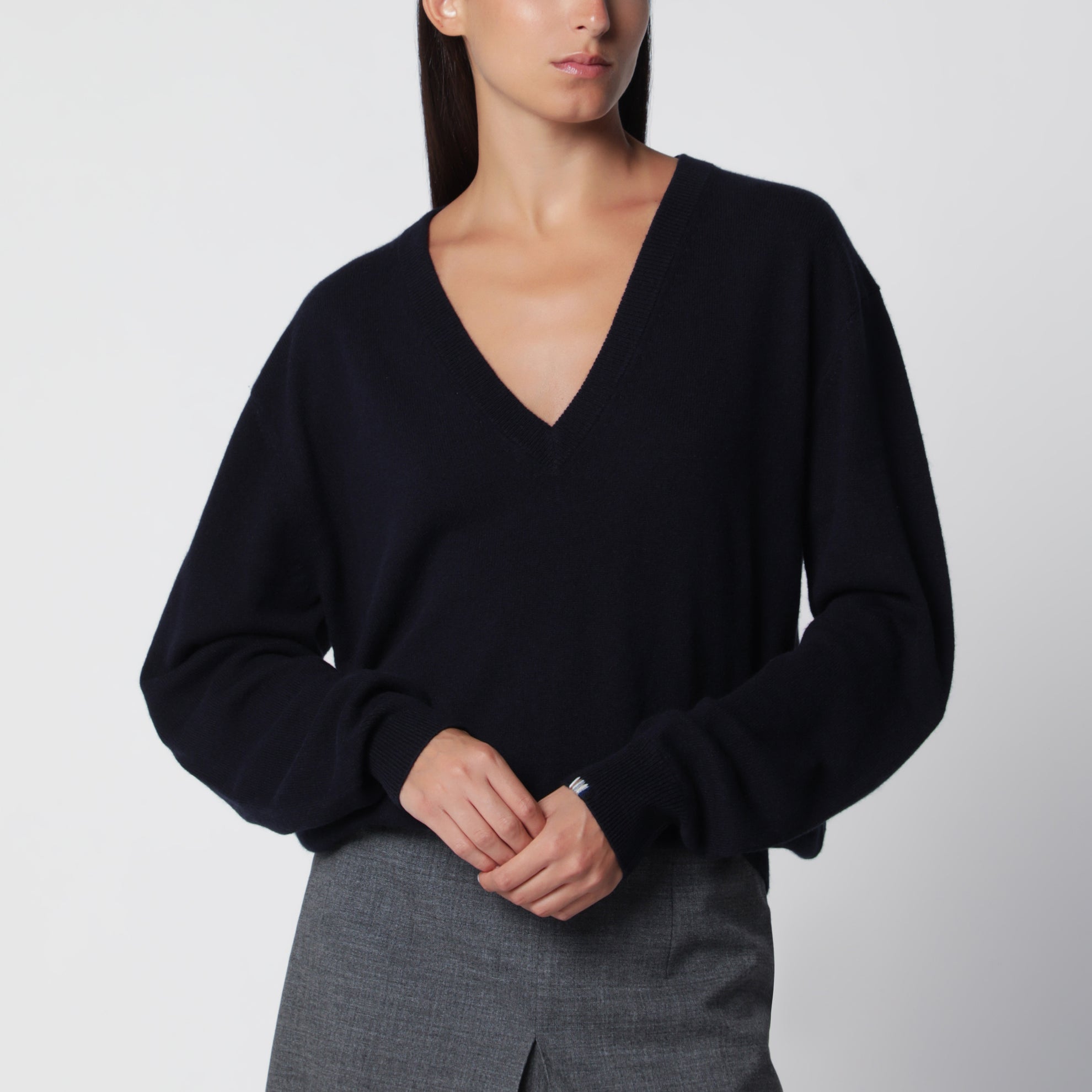 Maglione Ben navy in cashmere
