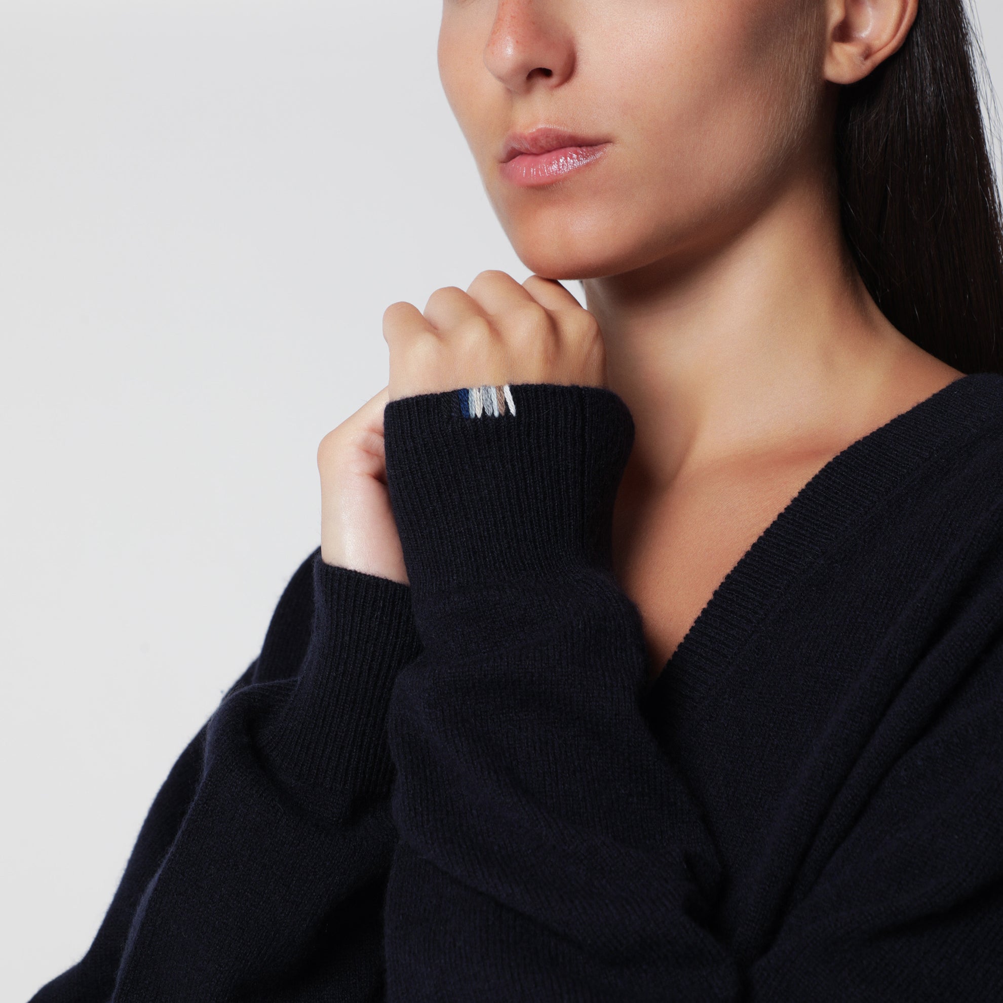 Maglione Ben navy in cashmere
