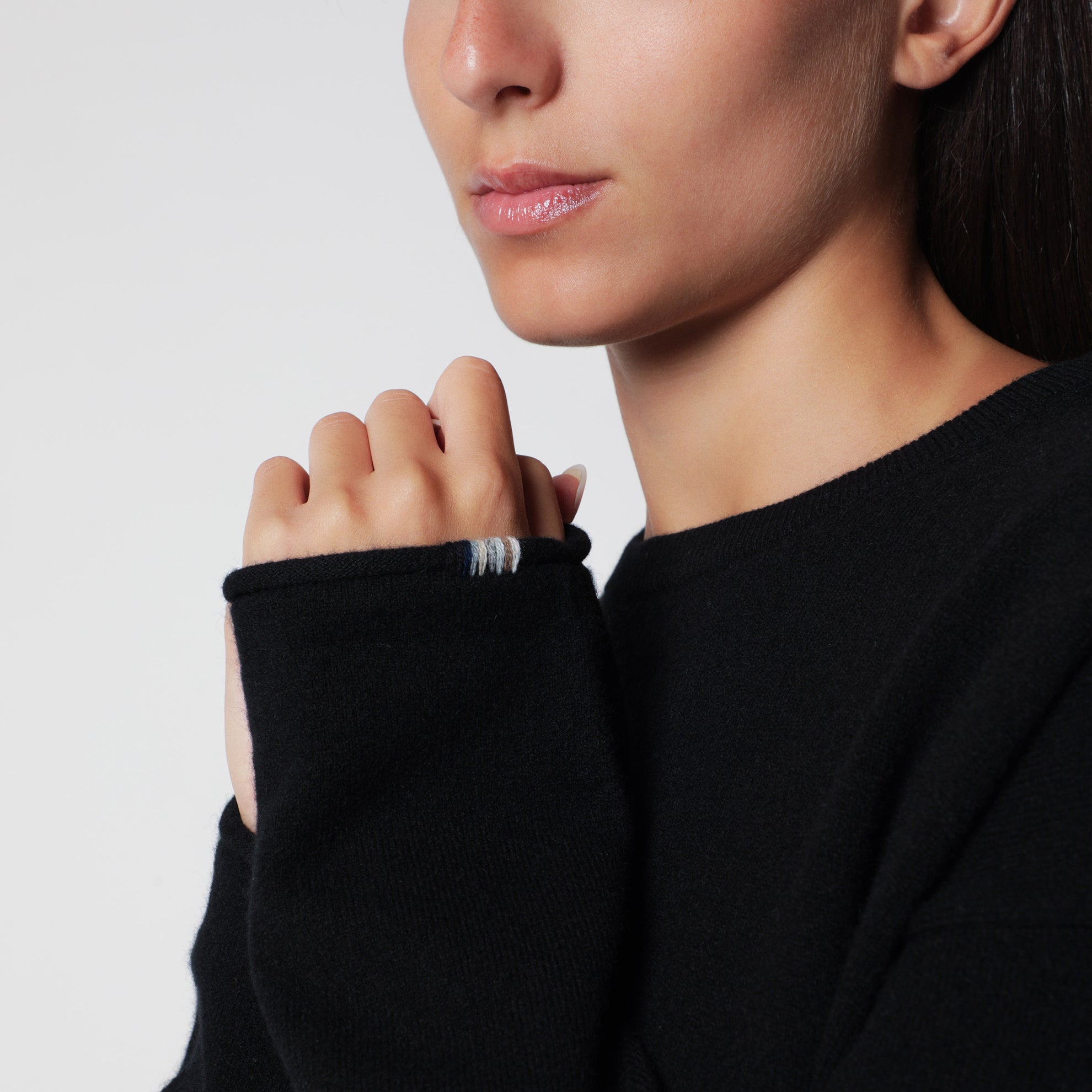 Maglione Paolo raven in cashmere