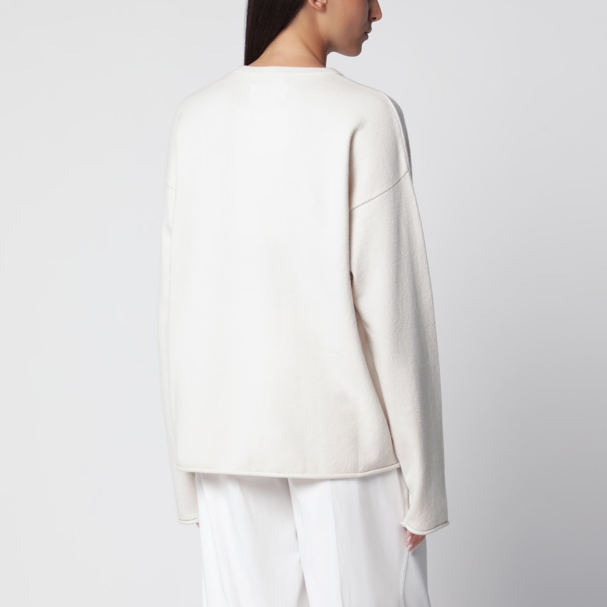 Paolo Bone Cashmere Crewneck Sweater