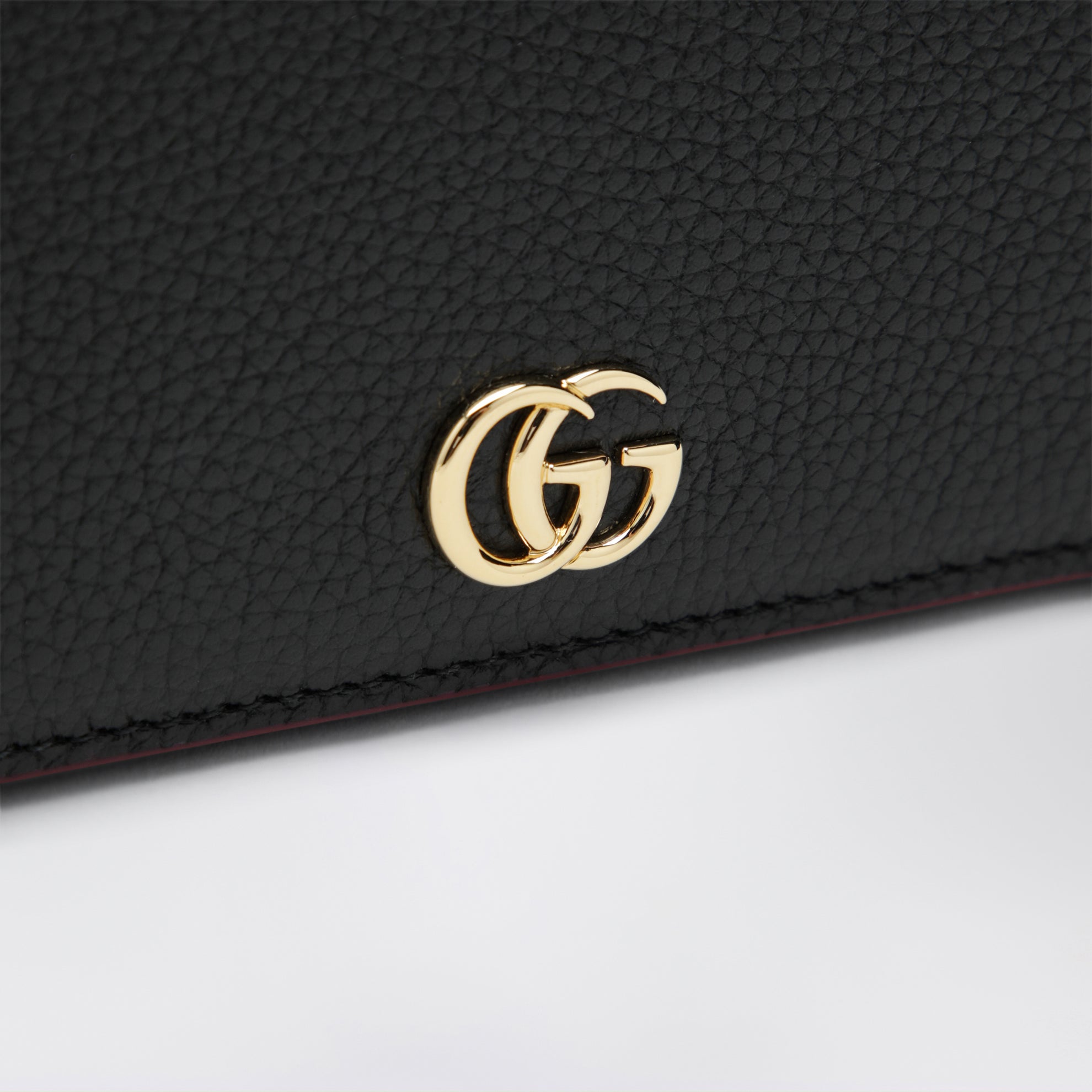 GG Marmont wallet with chain black/red